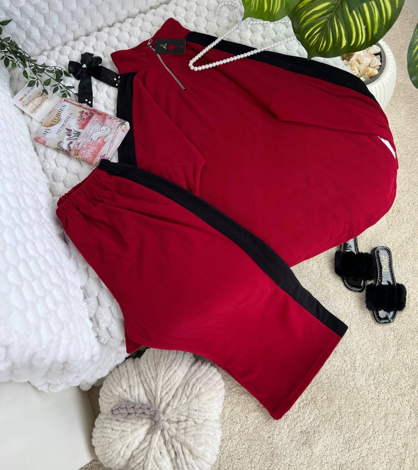 سوت قطعتين قطيفه